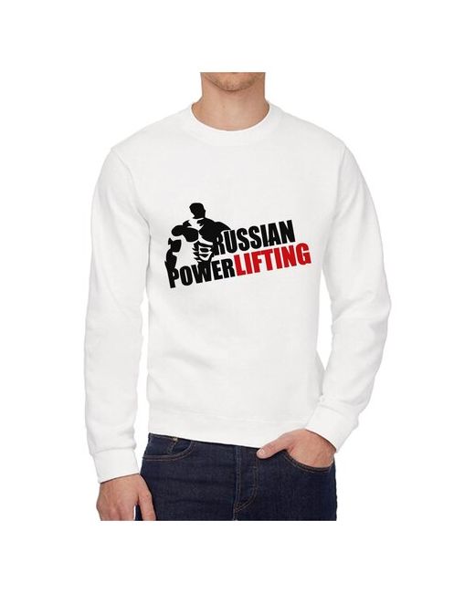 CoolPodarok Свитшот Russian powerlifting Русский пауэрлифтинг