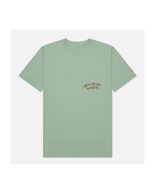 Universal Works Мужская футболка Print Pocket Organic Jersey цвет размер