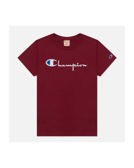 Champion Reverse Weave Женская футболка Big Logo Crew Neck Regular Fit цвет размер