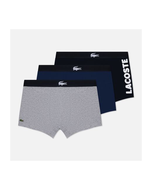 Lacoste Комплект мужских трусов Underwear 3-Pack Mismatched Trunk размер L
