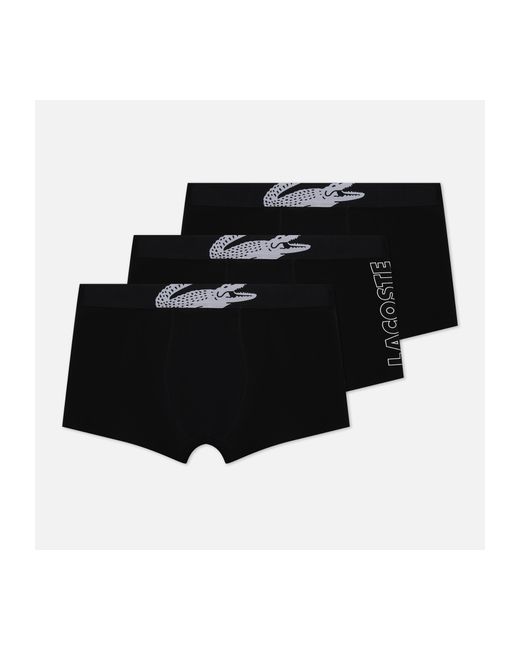 Lacoste Комплект мужских трусов Underwear 3-Pack Crocodile Print Trunk размер S