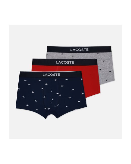 Lacoste Комплект мужских трусов Underwear 3-Pack Casual Signature Boxer размер S