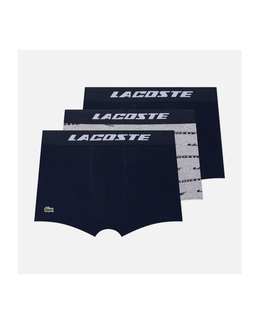 Lacoste Комплект мужских трусов Underwear 3-Pack Casual Contrast Waist Trunk размер S