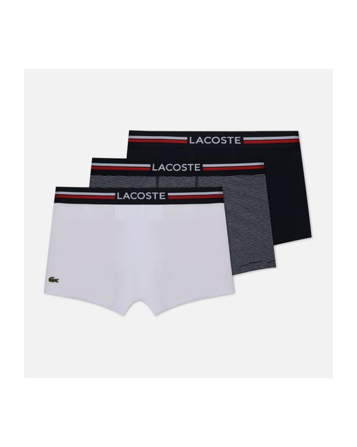 Lacoste Комплект мужских трусов Underwear 3-Pack Iconic Three-Tone Waistband размер M