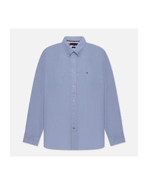 Tommy Hilfiger Мужская рубашка Core 1985 Flex Oxford Stripe Regular Fit размер