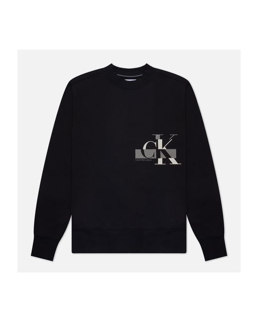 Calvin Klein Jeans Мужская толстовка Glitched CK Logo Crew Neck размер