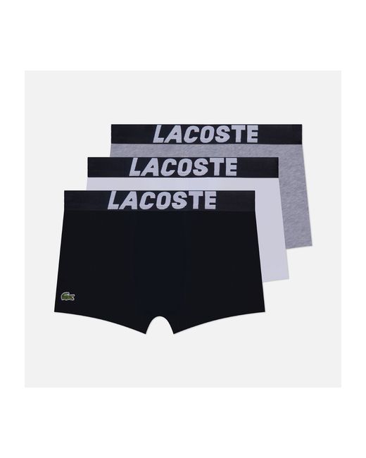 Lacoste Комплект мужских трусов Underwear 3-Pack Branded Jersey Trunk размер