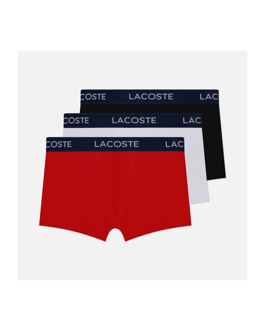 Lacoste Комплект мужских трусов Underwear 3-Pack Iconic Waist Logo размер