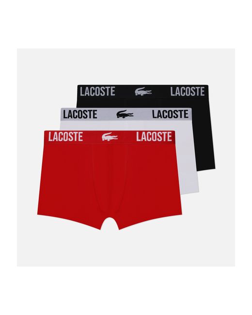 Lacoste Underwear Комплект мужских трусов 3-Pack Trunk Jacquard Waistband размер