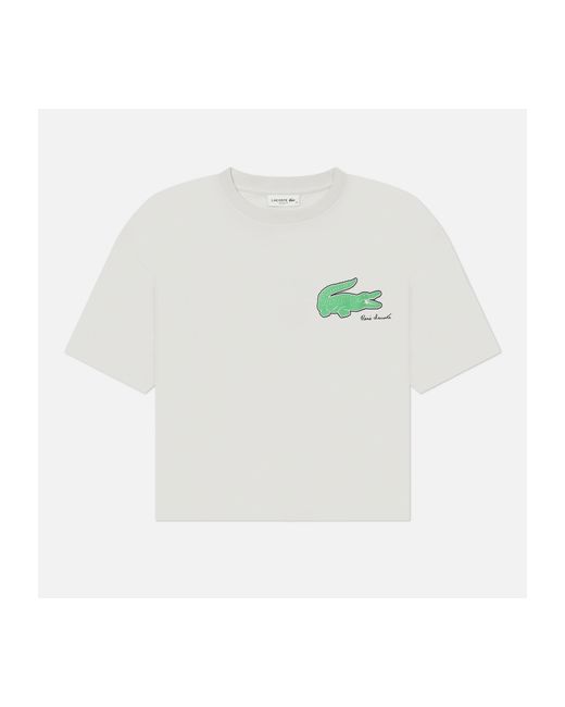 Lacoste Женская футболка Loose Fit Print Crocodile размер