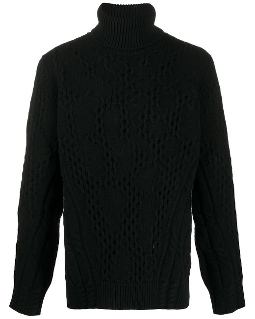 Dondup свитер фактурной вязки с высоким воротником