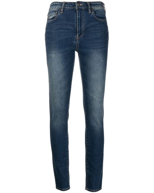 Armani Exchange узкие джинсы с завышенной талией