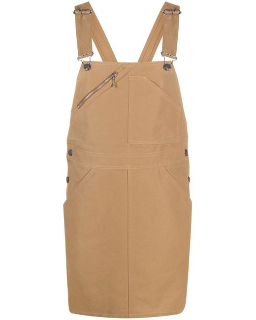 A.P.C. square-neck dungaree dress