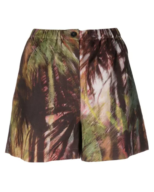 Alanui tropical-print shorts