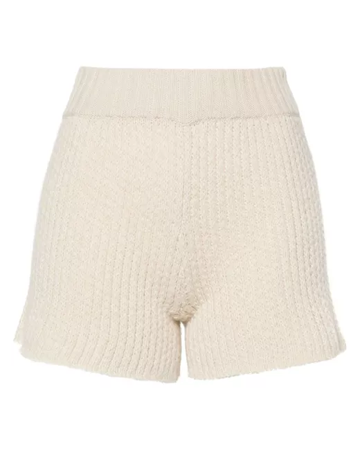 Alanui Finest ribbed-knit shorts