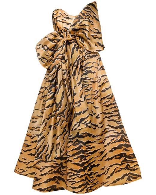 Zimmermann Matchmaker tiger-print silk midi dress