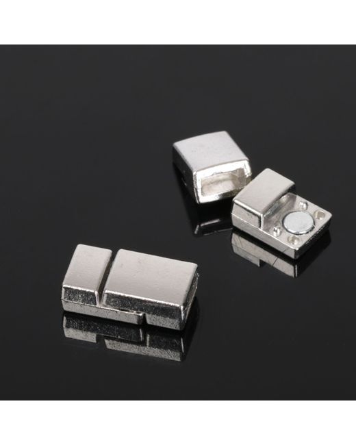 Queen Fair Замок-защёлка магнитный для браслета 5339 набор 2шт серебро