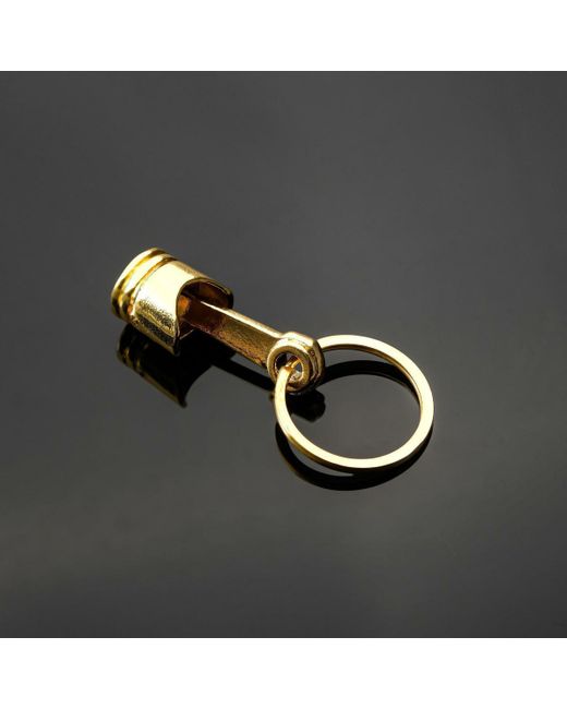 Cartage Брелок для ключей поршень металл золото