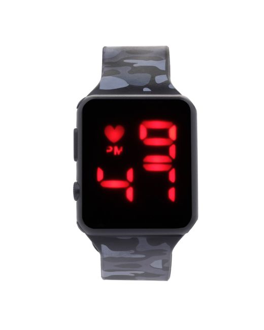Nobrand Часы наручные электронные с камуфляжным силиконовым ремешком