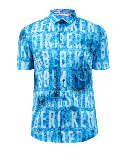Bikkembergs Рубашка с короткими рукавами и принтом Water Map