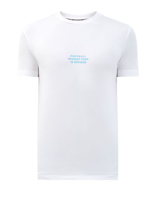 Bikkembergs Однотонная футболка с макро-принтом на спинке