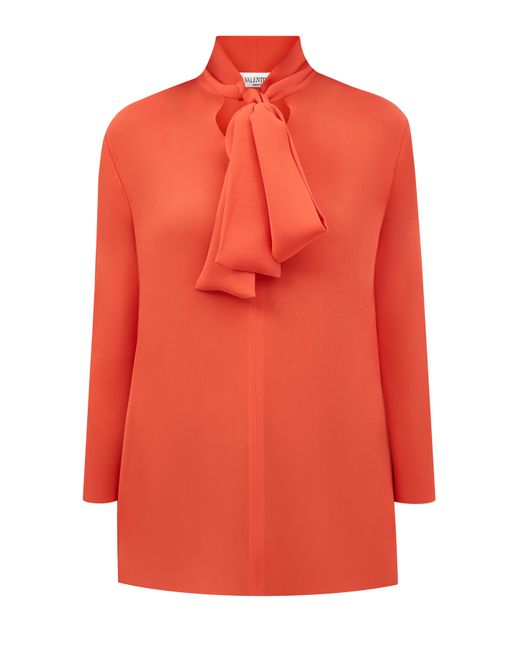 Valentino Шелковая блуза из коллекции Neonature с рукавами-клеш