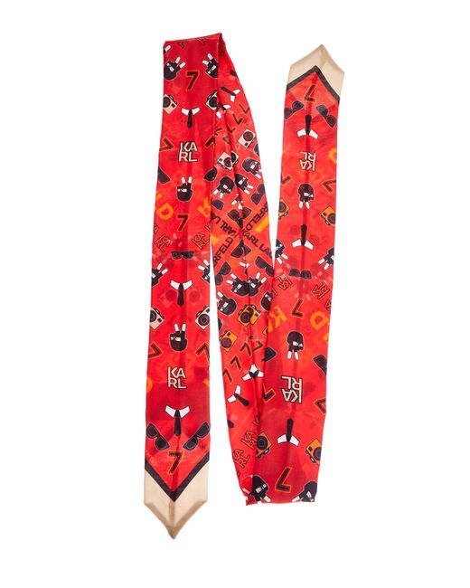 Karl Lagerfeld Шелковый галстук с принтом Karl Favorite