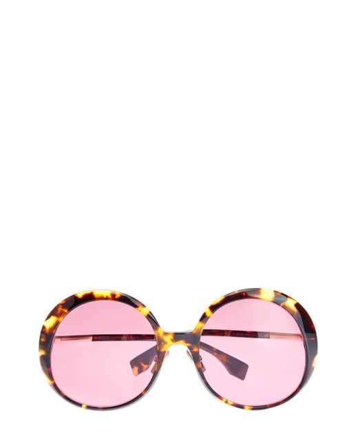 FENDI (sunglasses) Очки круглой формы с черепаховым узором