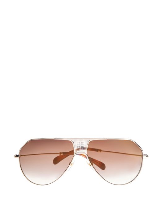GIVENCHY (sunglasses) Солнцезащитные очки в золотистой оправе авиатор