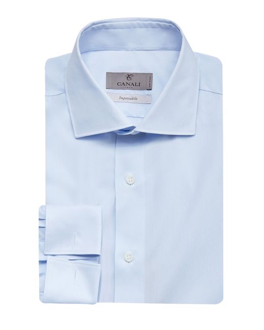 Canali Рубашка из хлопка Impeccabile с манжетами под запонки