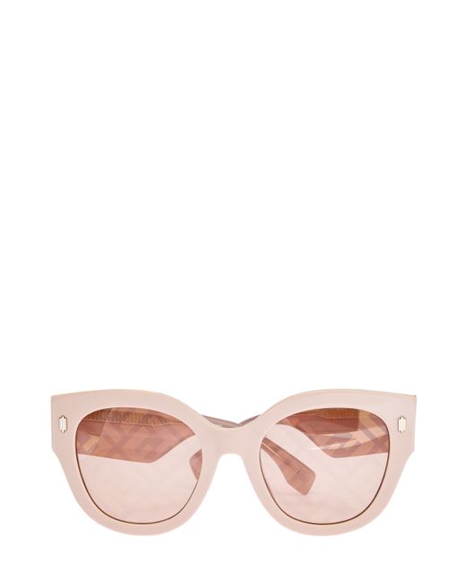 FENDI (sunglasses) Солнцезащитные очки с принтом Logo FF на линзе