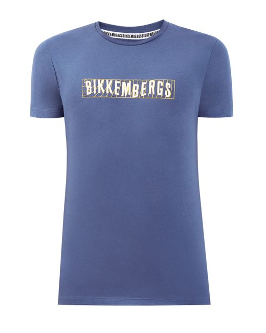 Bikkembergs Хлопковая футболка с принтом на передней планке и спинке