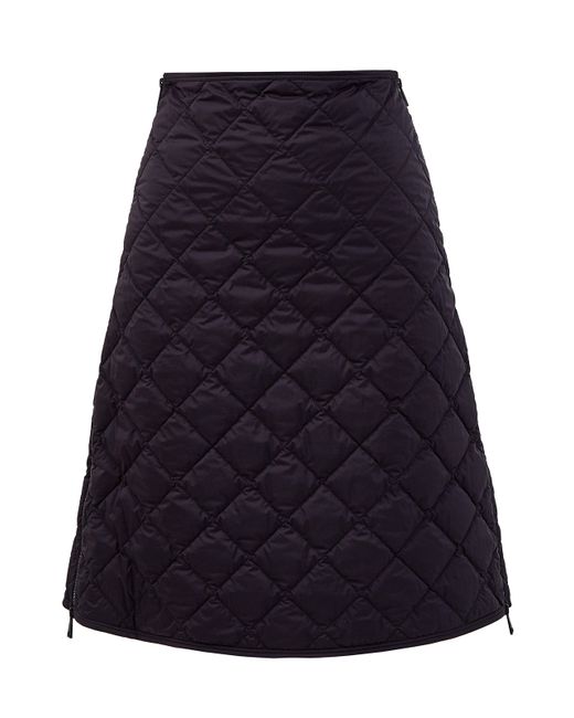 Moncler Стеганая юбка-трапеция с боковыми застежками на молниях