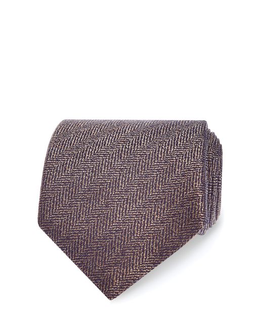 Canali Шелковый галстук с объемным жаккардовым принтом