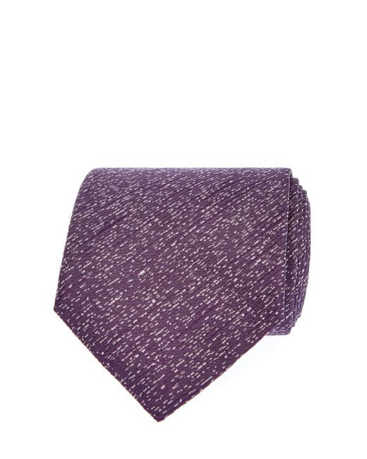 Canali Шелковый галстук с вышитым жаккардовым принтом