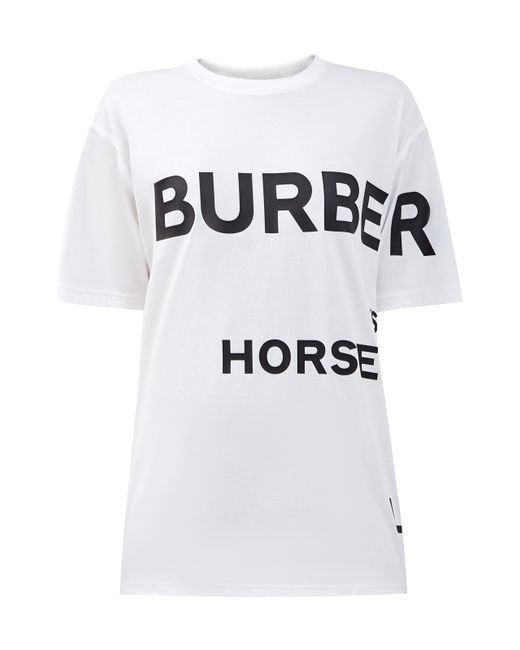 Burberry Футболка свободного кроя с макро-принтом Horseferry