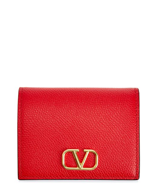 Valentino Garavani Кожаный кошелек с литым логотипом VLogo Signature