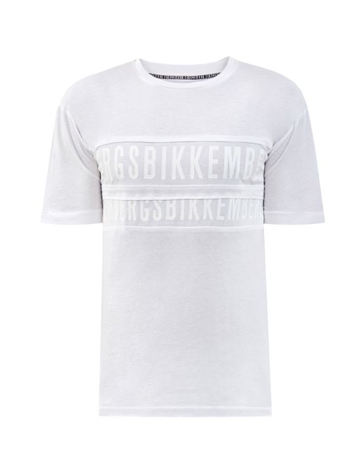 Bikkembergs Хлопковая футболка с принтом в стиле леттеринг