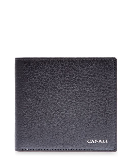 Canali Бумажник из крупнозернистой кожи с литым логотипом