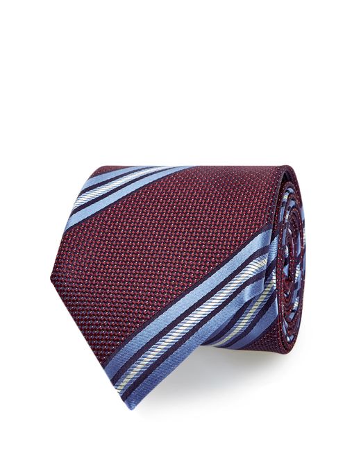 Canali Шелковый галстук с принтом в диагональную полоску