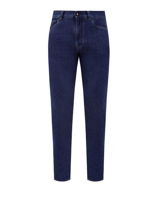 Canali Окрашенные вручную джинсы с волокнами кашемира