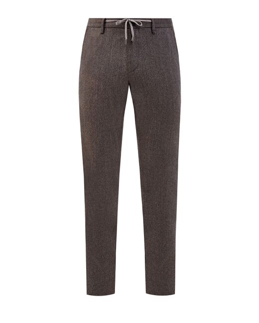 Canali Шерстяные брюки в стиле sprezzatura с поясом на кулиске