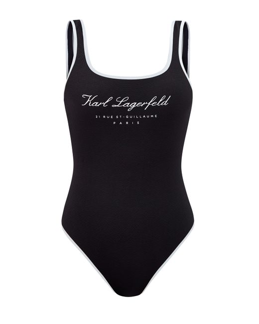Karl Lagerfeld Слитный купальник с архивным принтом Hotel KARL
