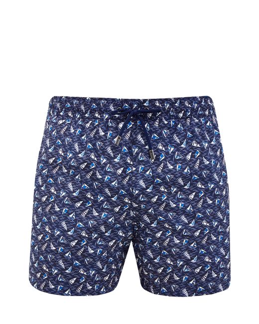 Canali Плавательные шорты с принтом и накладным карманом