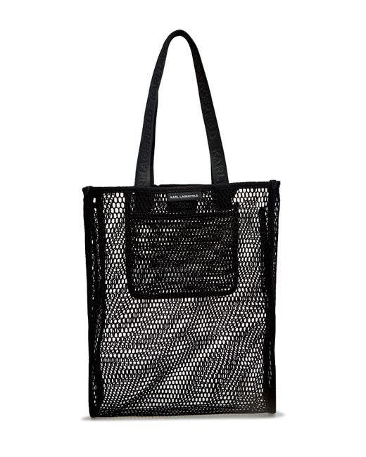 Karl Lagerfeld Плетеная сумка-шоппер с жаккардовым принтом в тон