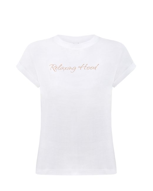 Eleventy Хлопковая футболка с минималистичным принтом Relaxing Hood