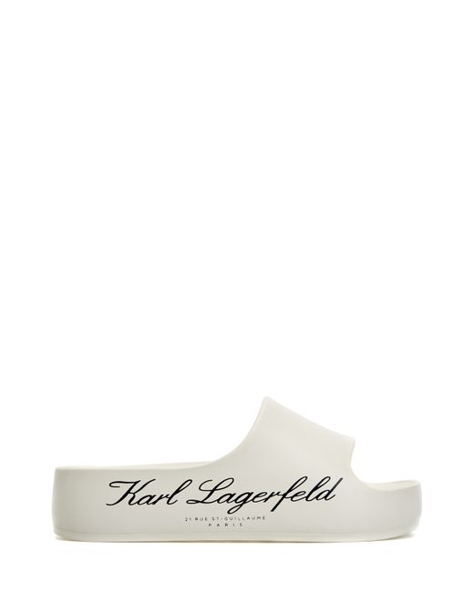 Karl Lagerfeld Шлепанцы Kobo II с контрастным принтом Hotel Logo