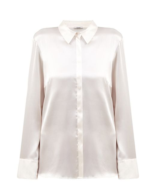 Peserico Шелковая блуза с ювелирными цепочками Punto Luce