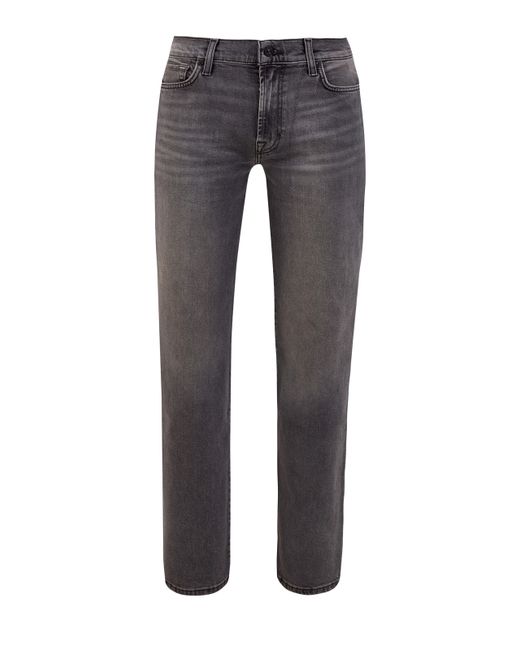 7 for all mankind Прямые джинсы на средней посадке из денима Luxe Vintage