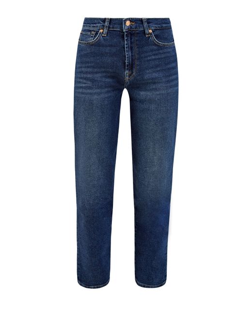 7 for all mankind Укороченные джинсы Malia из денима Luxe Vintage